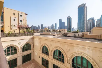 a view of a building with a city in the background at GuestReady - Downtown lux near Burj Khalifa in Dubai
