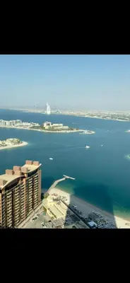 an aerial view of a large body of water at Gorgeous Palm View in Dubai