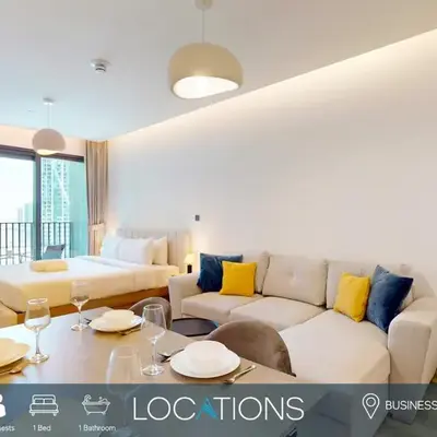 Locations I Ahad Residences I Luxurious Studio Apartment I Business Bay I 10-Min Drive to Downtown Dubai & Burj Khalifa