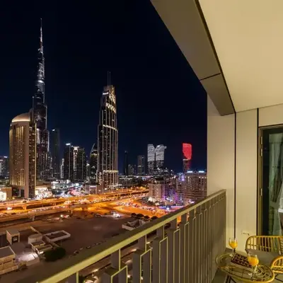 Premium Two-Bedroom Apartment with Private Balcony & Full Burj Khalifa Views by Al Fannan Holiday Homes