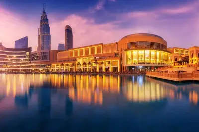 a large building next to a body of water at Luxury 42-Floor 1BR flat in Harbour Views in Dubai