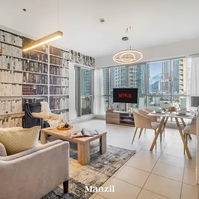 Stylish 2BR with Burj Khalifa View near Dubai Mall