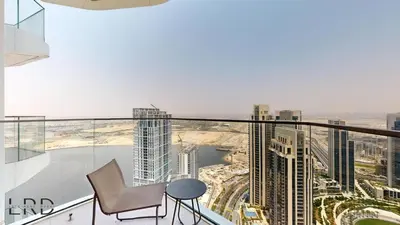 a view of a city from the top of a building at Classy & Cozy 2BR Harbour Point in Dubai