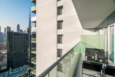 a view from the balcony of a building at GuestReady - Charming home in Business Bay in Dubai