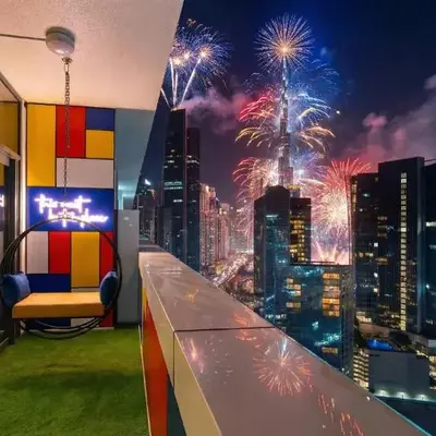 Modern High-Floor Apartment with Burj Khalifa View by Dejaview Stays