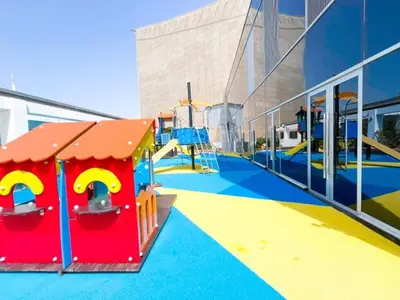 a playground in a building with a play structure at Stunning 2 bedrooms in Sky Gardens DIFC in Dubai