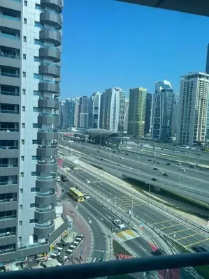 a view of a highway in a city with buildings at Marina, Beach & Mall Walking Dis in Dubai