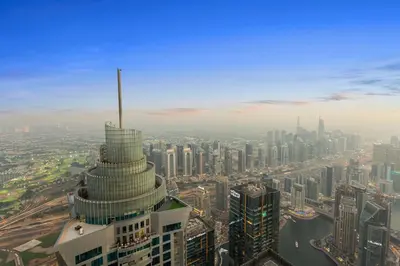 an aerial view of a large city with tall buildings at Dubai Marina FLOOR 89 - AMAZING VIEWS in Dubai