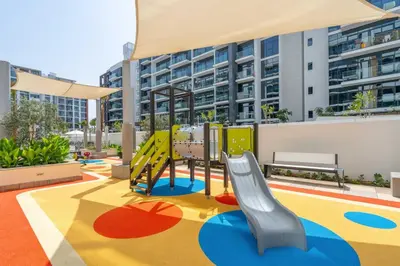 a playground on the roof of a building at GuestReady - Elegant living in Downtown Dubai in Dubai