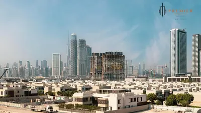 a view of a city with many tall buildings at PREMIER 1BR - Burj Khalifa View in Dubai