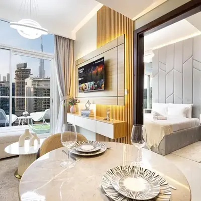 Burj Khalifa View 1 Bedroom Apartment With Balcony For Up To 4 Person