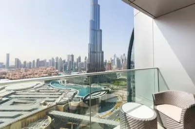 a view of a city from the top of a building at ElevenSisters in Dubai