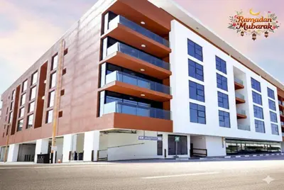 a rendering of the exterior of a building at Sunday Sheikh Zayed Road Concord Tower 2 BR by Belvilla in Dubai
