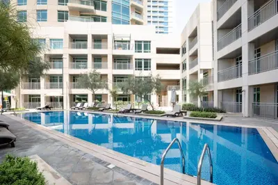 an image of a swimming pool in a building at Frank Porter - Burj Views West in Dubai