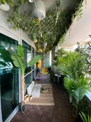 a room filled with lots of plants at Fully upgraded luxurious one bedroom between Marina and JBR in Dubai