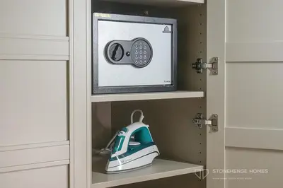 a door with a clock and a toy train in it at Chic 1 Bedroom Apartment in Dubai Marina, Marina View, Near JBR in Dubai
