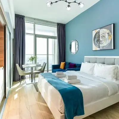 Cozy Marina Studio with Partial Sea View