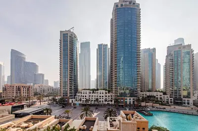 a view of a city with tall buildings at Heart of Dubai in Dubai