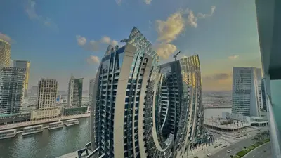 a view of a large building in a city at Sleek & Spacious 2BR in DAMAC Vera, Business Bay by Bhavan Vacation Homes in Dubai
