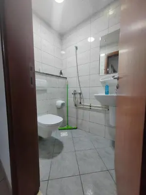 a bathroom with a toilet and a sink at Private Master Room Marina Beach next to Marriott in Dubai