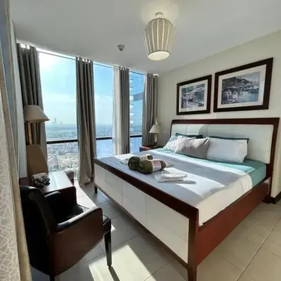 Click Stay - JLT - 2 Bedroom & Balcony Lakes view Entire Apartment -AZ
