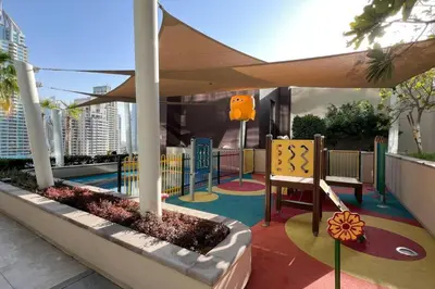 a playground in a building with at High Floor Marina Gate 1 Bdr Flat Only Stays in Dubai