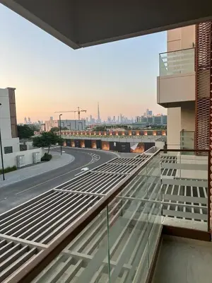 a view of a city street from a building at Luxurious Meydan Dubai 6 BED Villa Unparalleled Views in Dubai