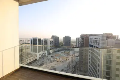 a view from the balcony of a building at Splendid City Views Studio- SOL BAY Business Bay in Dubai