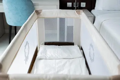 a bunk bed with two beds in a room at 1BR Palm Jumeirah - Rooftop Pool & Beach Access in Dubai