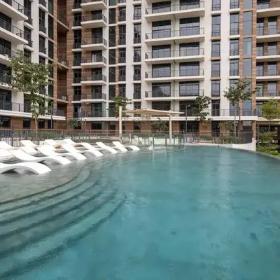 Luxe 1BR in Citywalk with Pool Balcony & More