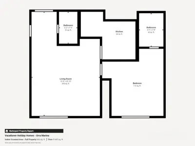 a floor plan of a house at Orra Tower - Stunning One Bed with Marina View in Dubai