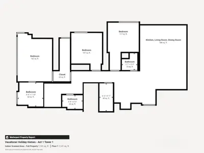 a floor plan of a house at Vacationer l Marvel Super Hero Themed 3 Bedroom l Dubai Fountain Views in Downtown in Dubai