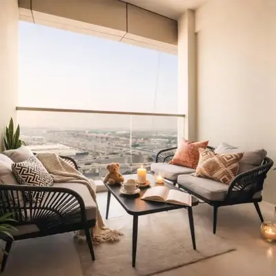 Keyrock Living - Dubai Oasis with Balcony Views