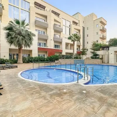Pool View 1BR in Dubai Free Parking Gym Near Parks and Golf