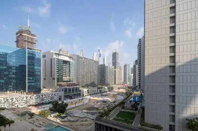 a view of a city with tall buildings at Frank Porter - Damac Majestine in Dubai