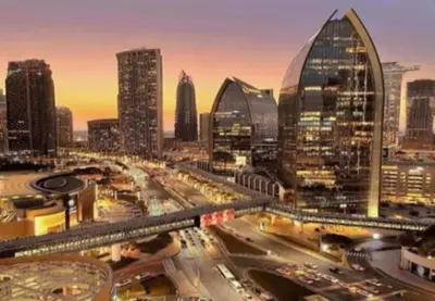 a view of a city with tall buildings at Creston Suites The Dubai Mall Residences in Dubai