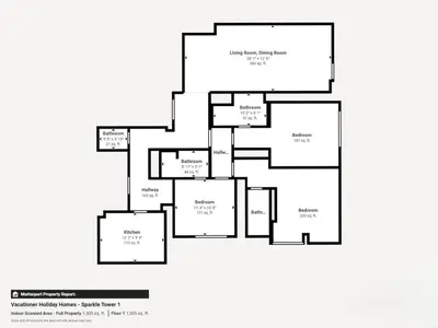 a floor plan of a house at Vacationer I Luxury 2BR I Marina Views I Close to JBR Beach I Sparkle Tower in Dubai