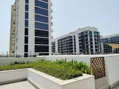 a view from the balcony of a building with tall buildings at Pet Free Studio Apartment Close Downtown Fast Wi-fi in Dubai