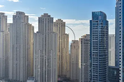 a view of a large city with tall buildings at Luxury Living At The Address Dubai Marina! in Dubai