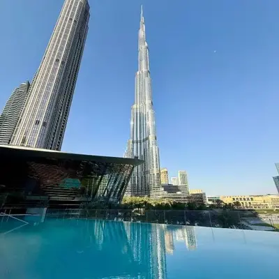 63rd High Floor - Full private Burj Khalifa and Fountain View - 2 Bedroom