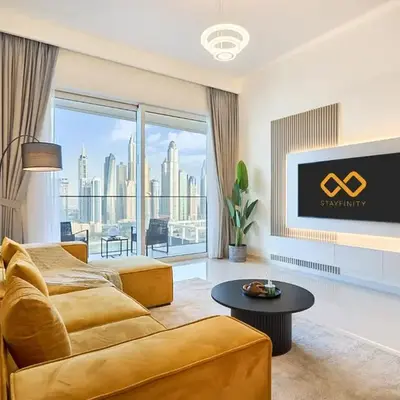 Luxury 2BR Apartment in Grand Bleu Tower at EMAAR Beachfront - High Floor with Marina and City View
