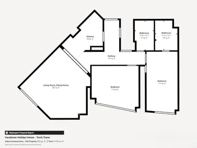 a schematic diagram of a house at Vacationer I Sophisticated 2 Bedroom Apartment I High Floor I Scenic Skyline Escape I Torch Tower - Marina in Dubai