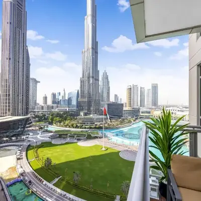 Durrani Homes - Modern Living 3br with Burj Khalifa and Fountain View - third room without partition