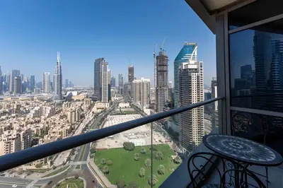 a view of a city skyline from a building at South Ridge 1, Downtown Dubai - Mint Stay in Dubai