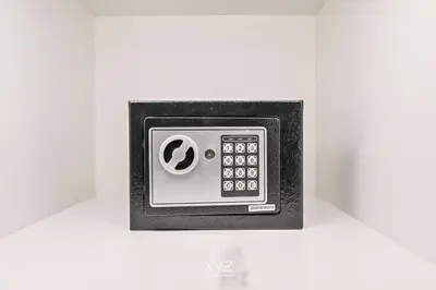 a black and white picture of an electronic device at Luxury & Modern studio near Burj Khalifa in Dubai