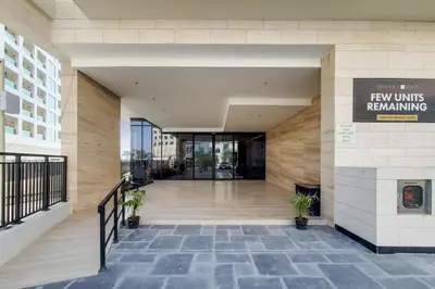 a lobby of a building with a new units remaining at O Ten - Classy One Bedroom in Al Jaddaf in Dubai