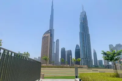 a view of a city skyline with tall buildings at Frank Porter - Downtown Views II in Dubai