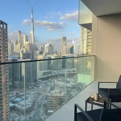 Relax in Style with Outdoor Pool and Burj Khalifa Views Nearby