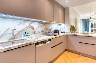 Gallery image of Beachfront 2BR and Assistant's Room with Sea Views Terrace, Steps From Iconic Landmarks & Amenities, The Residences South, Palm Jumeirah by Deluxe Holiday Homes in Dubai