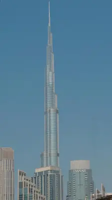 a view of the tallest building in the world at Elegant Studio Near Burj Khalifa Pool and Gym in Dubai
